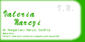 valeria marczi business card